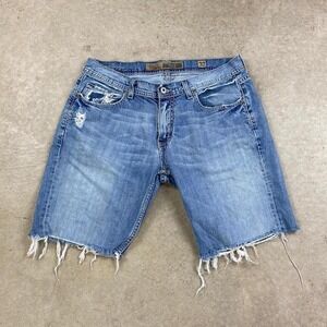 Vintage BKE Cole Jean Shorts Size 32 Blue Light Wash Denim Cut Off Jorts Y2K